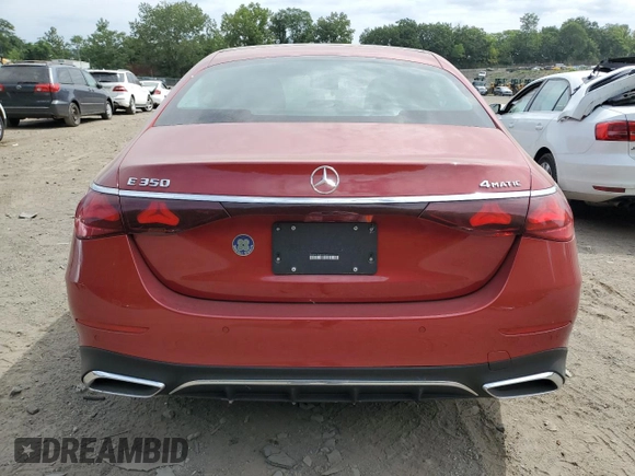 2024 Mercedes-Benz E-Class E 350 with VIN W1KLF4HB3RA026677, listed as a Copart auction lot 67318024 with 7,618 mi miles and Salvage Title. Bid and sale history available at carsss.com. Image 6.
