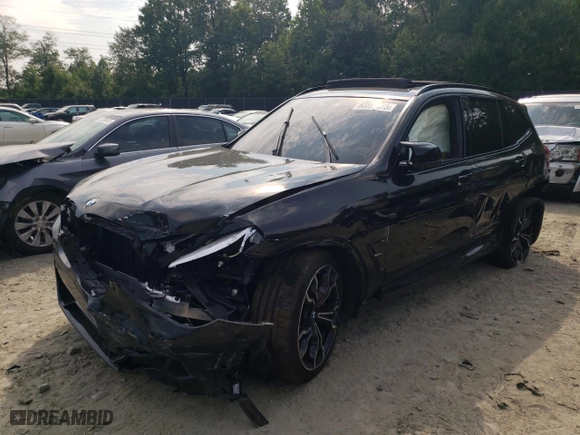 2020 BMW X3 M Competition with VIN 5YMTS0C03L9B59494, listed as a Copart auction lot 60898423 with 0 mi miles. Bid and sale history available at carsss.com. Image 1.