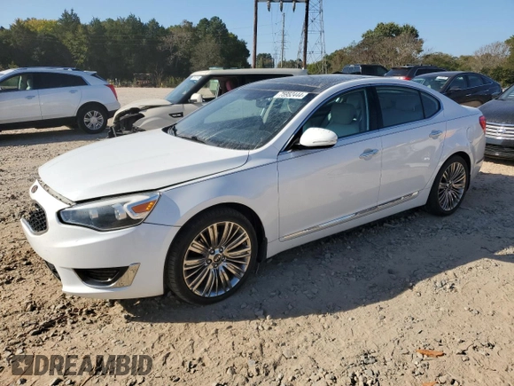 2015 Kia Cadenza Limited with VIN KNALN4D78F5172928, listed as a Copart auction lot 75952444 with 124,572 mi miles and Salvage Title. Bid and sale history available at carsss.com. Image 1.