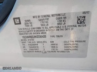 2017 Chevrolet Silverado 1500 LT with VIN 1GCVKREC8HZ336428, listed as a IAAI auction lot 41613213 with 110,799 mi miles. Bid and sale history available at carsss.com. Image 9.