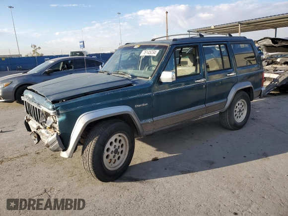 1995 Jeep Cherokee Country with VIN 1J4FJ78S5SL636284, listed as a Copart auction lot 76145234 with 104,048 mi miles and Salvage Title. Bid and sale history available at carsss.com. Image 1.