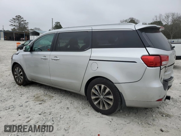 2016 Kia Sedona SX with VIN KNDMC5C12G6129925, listed as a Copart auction lot 86395504 with 195,000 mi miles and Salvage Title. Bid and sale history available at carsss.com. Image 2.