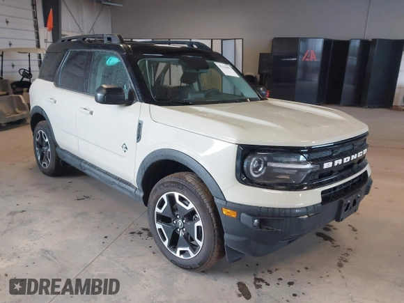 2024 Ford Bronco Sport Outer Banks with VIN 3FMCR9C69RRF55495, listed as a IAAI auction lot 42116001 with 2,834 mi miles and . Bid and sale history available at DreamBid. Image 1.