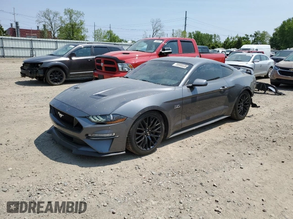 2021 Ford Mustang GT with VIN 1FA6P8CF0M5117502, listed as a Copart auction lot 58995535 with 29,087 mi miles and Salvage title. Bid and sale history available at DreamBid. Image 1.