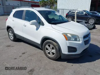 2016 Chevrolet Trax LT with VIN 3GNCJLSB5GL141743, listed as a IAAI auction lot 41795102 with 159,024 mi miles. Bid and sale history available at carsss.com. Image 1.