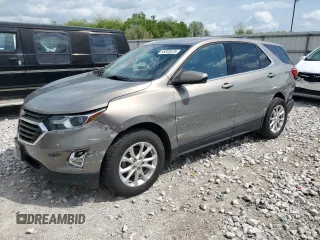 2018 Chevrolet Equinox LT with VIN 3GNAXJEV1JS639645, listed as a Copart auction lot 55203575 with 80,197 mi miles and Salvage title. Bid and sale history available at DreamBid. Image 1.