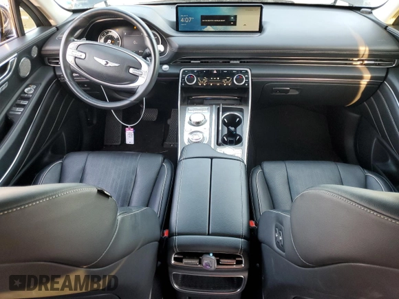 2023 Genesis GV80 with VIN KMUHBDSB6PU106875, listed as a Copart auction lot 43362265 with 38,739 mi miles and Salvage title. Bid and sale history available at DreamBid. Image 8.