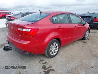 2013 Kia Rio LX with VIN KNADM4A38D6110543, listed as a IAAI auction lot 42068435 with 163,523 mi miles. Bid and sale history available at carsss.com. Image 4.