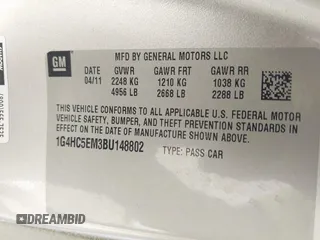 2011 Buick Lucerne CXL with VIN 1G4HC5EM3BU148802, listed as a IAAI auction lot 41961785 with 113,060 mi miles and . Bid and sale history available at carsss.com. Image 9.