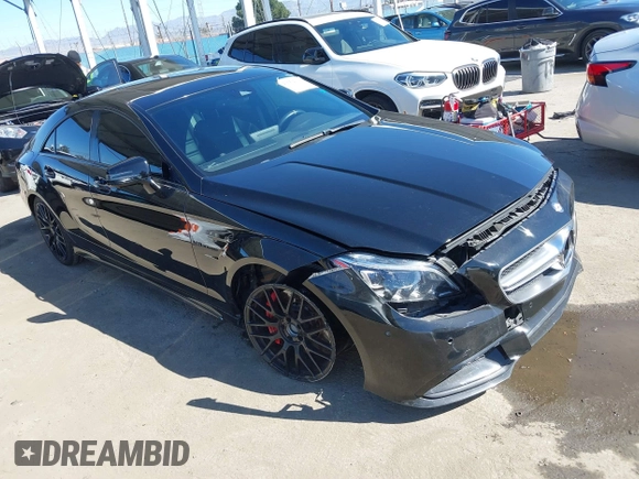 2015 Mercedes-Benz CLS-Class CLS 63 AMG S-Model with VIN WDDLJ7GB7FA136614, listed as a IAAI auction lot 41652730 with 112,111 mi miles. Bid and sale history available at carsss.com. Image 1.