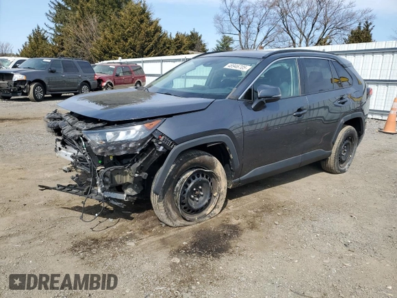2019 Toyota RAV4 LE with VIN 2T3K1RFV0KC020049, listed as a Copart auction lot 48946705 with 87,021 mi miles and Salvage Title. Bid and sale history available at carsss.com. Image 1.