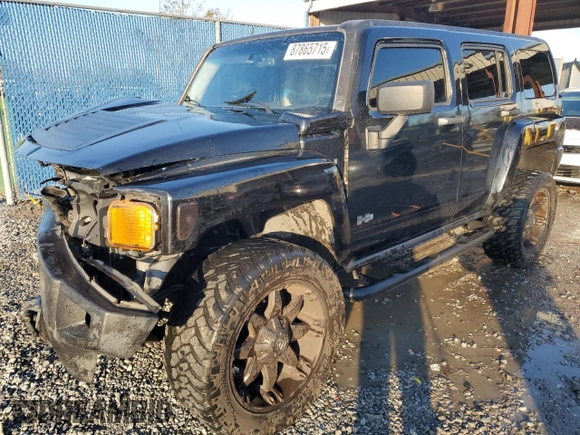 2009 Hummer H3 SUV Luxury with VIN 5GTEN13EX98103468, listed as a Copart auction lot 87865715 with 163,018 mi miles and Salvage Title. Bid and sale history available at carsss.com. Image 1.