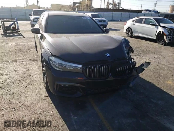 2019 BMW 7 Series 740i with VIN WBA7E2C55KB454137, listed as a Copart auction lot 40282713 with 42,654 mi miles. Bid and sale history available at carsss.com. Image 10.