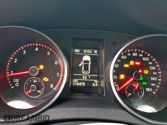 2012 Volkswagen GTI with VIN WVWHV7AJ2CW235408, listed as a Copart auction lot 54935115 with 110,475 mi miles and Salvage title. Bid and sale history available at DreamBid. Image 9.