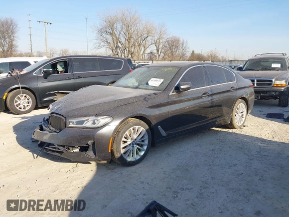 2021 BMW 5 Series 530i xDrive with VIN WBA13BJ06MCF66402, listed as a IAAI auction lot 41760543 with 93,002 mi miles and . Bid and sale history available at carsss.com. Image 17.