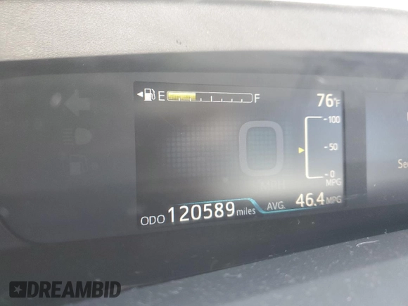 2016 Toyota Prius Four with VIN JTDKARFU4G3020457, listed as a Copart auction lot 61065745 with 120,589 mi miles and Clean title. Bid and sale history available at DreamBid. Image 9.