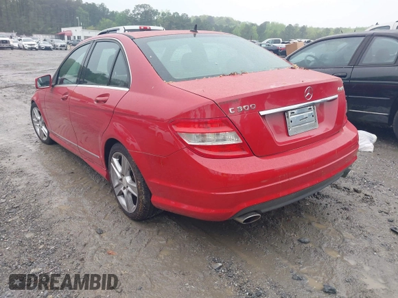 2010 Mercedes-Benz C 300 Sport with VIN WDDGF8BB5AR088086, listed as a IAAI auction lot 41982638 with 176,526 mi miles and . Bid and sale history available at carsss.com. Image 3.