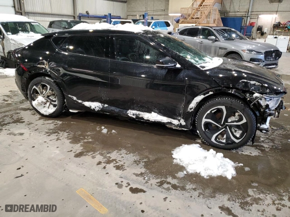 2024 Kia EV6 GT-Line with VIN KNDC4DLC6R5223187, listed as a Copart auction lot 44782945 with 0 mi miles and Salvage Title. Bid and sale history available at carsss.com. Image 4.