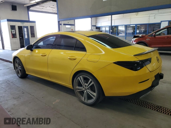 2020 Mercedes-Benz CLA 250 with VIN WDD5J4GB6LN059245, listed as a Copart auction lot 53980555 with 53,927 mi miles and Salvage Title. Bid and sale history available at DreamBid. Image 2.