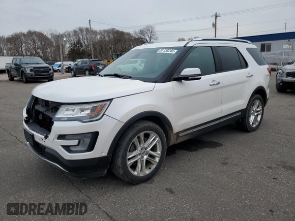 2016 Ford Explorer Limited with VIN 1FM5K8F8XGGC34204, listed as a Copart auction lot 51138245 with 120,971 mi miles and Salvage Title. Bid and sale history available at carsss.com. Image 1.