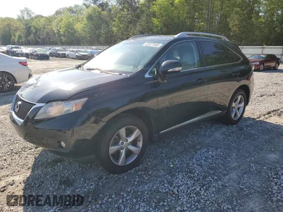 2011 Lexus RX 350 with VIN 2T2BK1BAXBC091801, listed as a Copart auction lot 52027045 with 185,562 mi miles and Salvage Title. Bid and sale history available at DreamBid. Image 1.