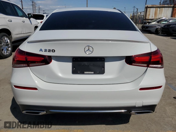 2020 Mercedes-Benz A 220 with VIN WDD3G4EB3LW039599, listed as a Copart auction lot 51869905 with 36,760 mi miles and Salvage Title. Bid and sale history available at DreamBid. Image 6.
