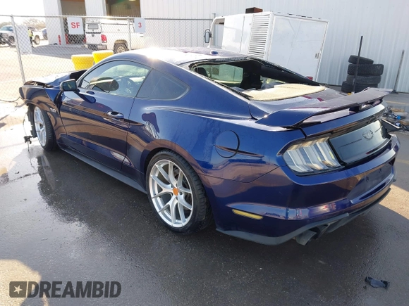 2019 Ford Mustang GT with VIN 1FA6P8CF7K5168301, listed as a IAAI auction lot 41778396 with 52,012 mi miles. Bid and sale history available at carsss.com. Image 3.