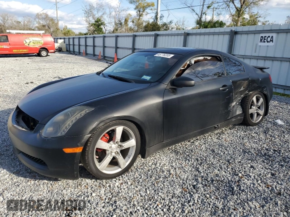 2004 Infiniti G35 Coupe w/Leather with VIN JNKCV54E34M823259, listed as a Copart auction lot 45776355 with 133,532 mi miles and Salvage Title. Bid and sale history available at carsss.com. Image 1.