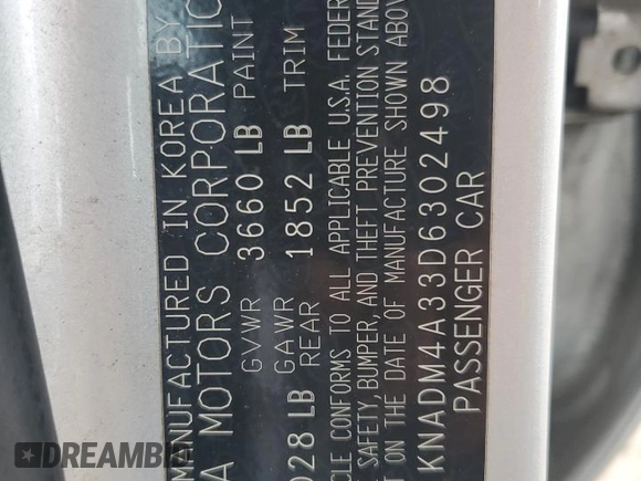 2013 Kia Rio LX with VIN KNADM4A33D6302498, listed as a Copart auction lot 73159954 with Not Provided miles and Salvage Title. Bid and sale history available at DreamBid. Image 13.