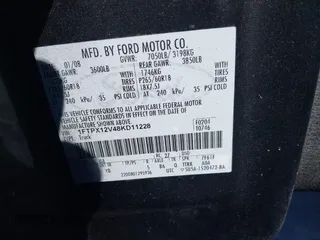 2008 Ford F-150 XL with VIN 1FTPX12V48KD11228, listed as a IAAI auction lot 41551926 with 244,929 mi miles and . Bid and sale history available at DreamBid. Image 9.