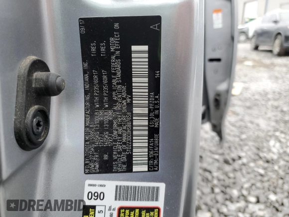 2017 Toyota Sienna L with VIN 5TDZZ3DC0HS887658, listed as a Copart auction lot 44546325 with 56,635 mi miles and Salvage Title. Bid and sale history available at DreamBid. Image 13.