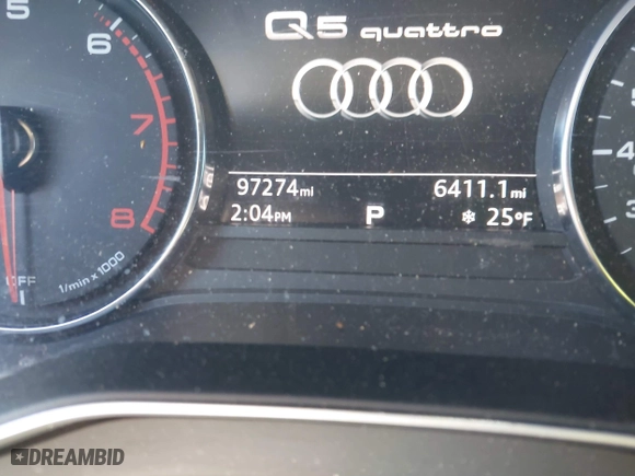 2020 Audi Q5 Premium with VIN WA1ANAFY4L2063453, listed as a IAAI auction lot 41334895 with 97,274 mi miles. Bid and sale history available at carsss.com. Image 15.