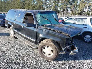 1999 GMC Suburban z VIN 3GKFK16R2XG524342, wystawiony jako IAAI lot #41682292 z przebiegiem 161 536 mil mil oraz . Historia ofert i sprzedaży dostępna na DreamBid. Obrazek 1.
