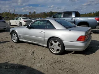 2001 Mercedes-Benz SL-Class with VIN WDBFA68F91F200262, listed as a Copart auction lot 74291654 with 106,092 mi miles and Salvage Title. Bid and sale history available at carsss.com. Image 2.