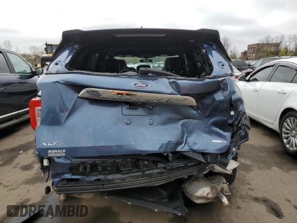 2020 Ford Explorer XLT with VIN 1FMSK8DH6LGA42861, listed as a Copart auction lot 53806025 with 61,283 mi miles and Salvage Title. Bid and sale history available at DreamBid. Image 6.