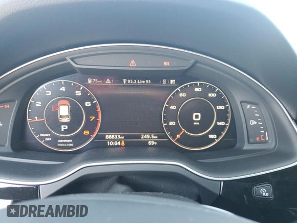 2017 Audi Q7 Premium Plus with VIN WA1LAAF71HD051770, listed as a Copart auction lot 53106825 with 88,833 mi miles and Salvage title. Bid and sale history available at DreamBid. Image 9.