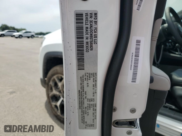 2025 Jeep Compass Limited with VIN 3C4NJDCN9ST580629, listed as a Copart auction lot 63577135 with 3,682 mi miles and Clean title. Bid and sale history available at DreamBid. Image 14.
