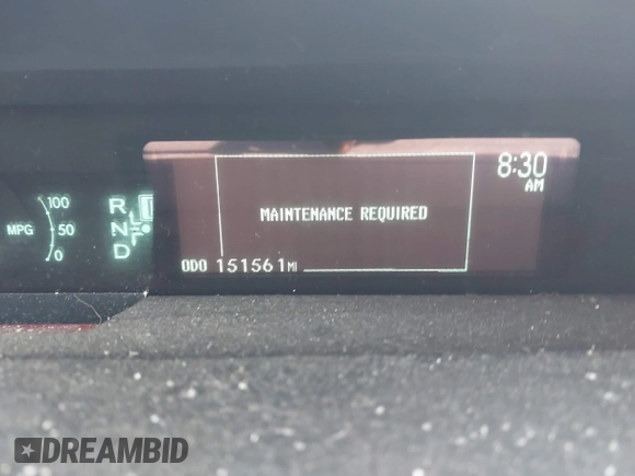 2013 Toyota Prius One with VIN JTDKN3DU7D5583510, listed as a IAAI auction lot 42200686 with 151,561 mi miles. Bid and sale history available at carsss.com. Image 15.