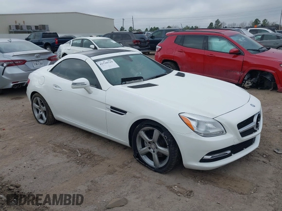 2014 Mercedes-Benz SLK 250 with VIN WDDPK4HA7EF081313, listed as a IAAI auction lot 41520329 with 53,031 mi miles and . Bid and sale history available at DreamBid. Image 1.