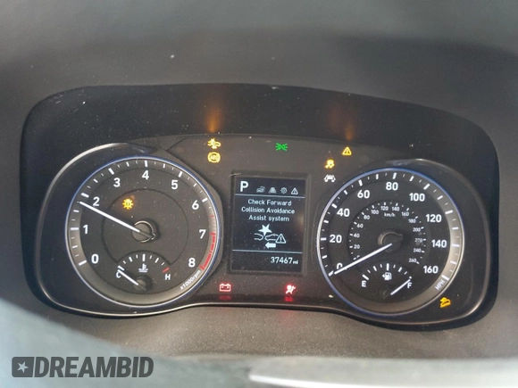 2019 Hyundai Kona SE with VIN KM8K12AA2KU283727, listed as a Copart auction lot 43118413 with 37,467 mi miles and . Bid and sale history available at DreamBid. Image 9.