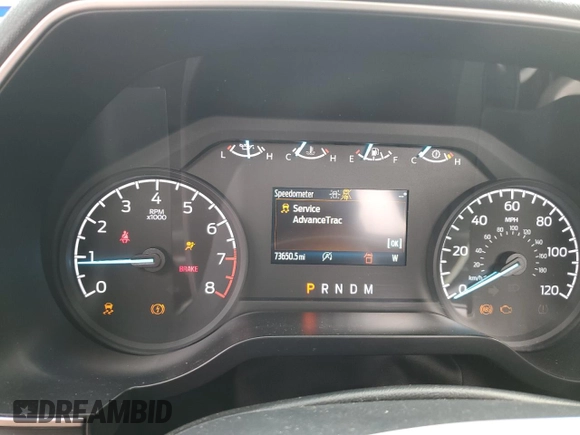 2021 Ford F-150 XL with VIN 1FTMF1C55MKD03072, listed as a Copart auction lot 43359025 with 73,650 mi miles and Salvage title. Bid and sale history available at DreamBid. Image 9.