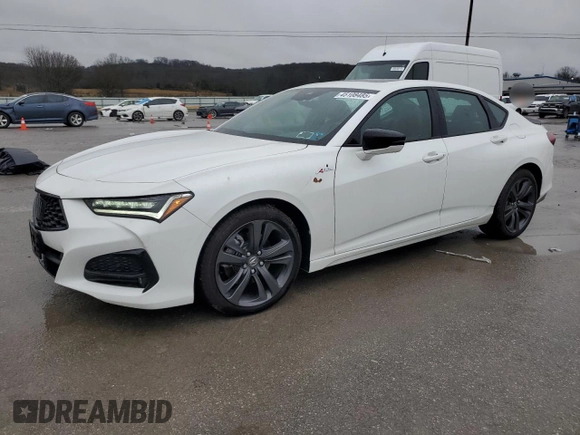 2023 Acura TLX w/A-Spec Package with VIN 19UUB6F58PA005969, listed as a Copart auction lot 45108485 with 0 mi miles and Salvage Title. Bid and sale history available at carsss.com. Image 1.