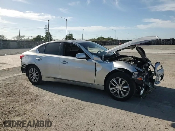 2017 Infiniti Q50 2.0t with VIN JN1CV7AR5HM681574, listed as a Copart auction lot 50114215 with 61,344 mi miles and Salvage Title. Bid and sale history available at carsss.com. Image 11.