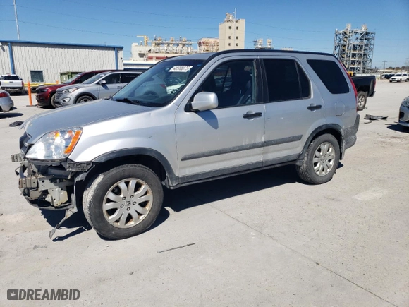 2006 Honda CR-V EX with VIN SHSRD78836U442594, listed as a Copart auction lot 46986675 with 150,195 mi miles and Salvage Title. Bid and sale history available at carsss.com. Image 1.