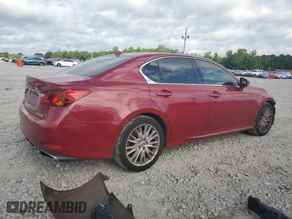 2013 Lexus GS 350 with VIN JTHBE1BL5D5001529, listed as a Copart auction lot 57337145 with 204,956 mi miles and Salvage title. Bid and sale history available at DreamBid. Image 3.