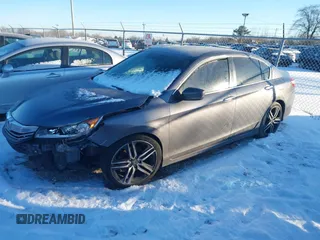 2016 Honda Accord Sport with VIN 1HGCR2F50GA042885, listed as a IAAI auction lot 41295382 with 115,362 mi miles and . Bid and sale history available at DreamBid. Image 2.
