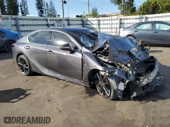 2023 Lexus IS with VIN JTHGZ1B29P5065711, listed as a Copart auction lot 41561005 with 40,542 mi miles and Non Repairable. Bid and sale history available at carsss.com. Image 4.