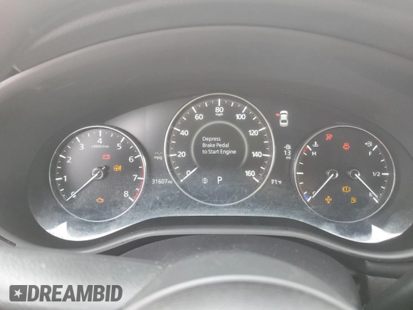 2022 Mazda 3 S with VIN 3MZBPAAL4NM307238, listed as a Copart auction lot 86509444 with 31,607 mi miles and Salvage title. Bid and sale history available at DreamBid. Image 9.