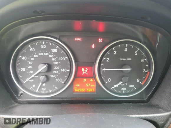 2011 BMW 3 Series 335i with VIN WBAPM5C50BE576519, listed as a Copart auction lot 44409265 with 142,522 mi miles and Salvage Title. Bid and sale history available at carsss.com. Image 9.
