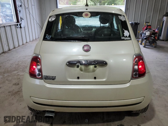 2012 FIAT 500 Pop with VIN 3C3CFFAR5CT349002, listed as a Copart auction lot 53373255 with 110,337 mi miles and Salvage title. Bid and sale history available at DreamBid. Image 6.